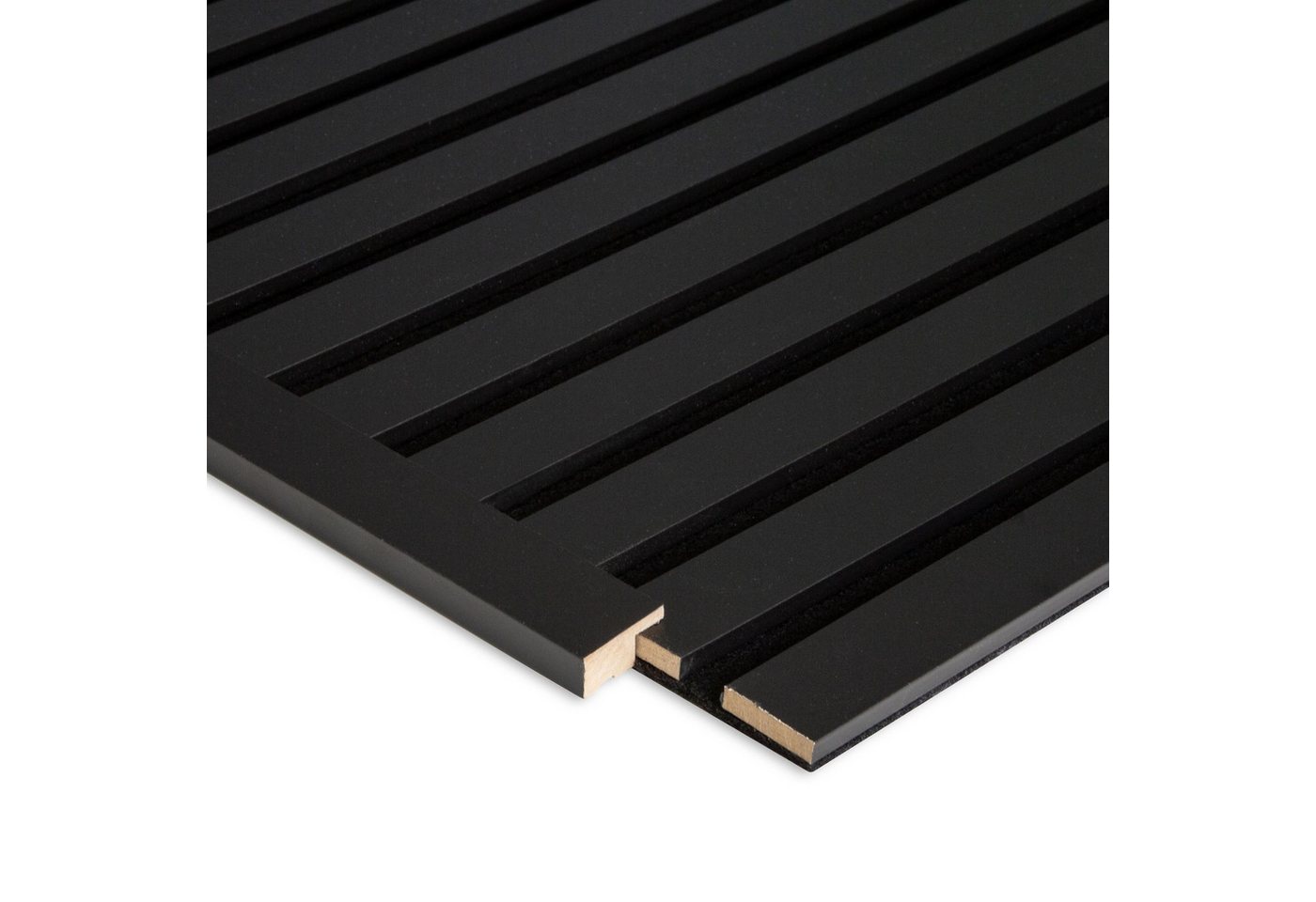 Hexim Wanddekoobjekt (Abschlussleiste 137,5x2,7cm passend für unsere Akustikpaneele - flexible Lamellenwand Holz MDF Wandpanelee Lamellenverkleidung Wandverklei – Bild 3 von 4