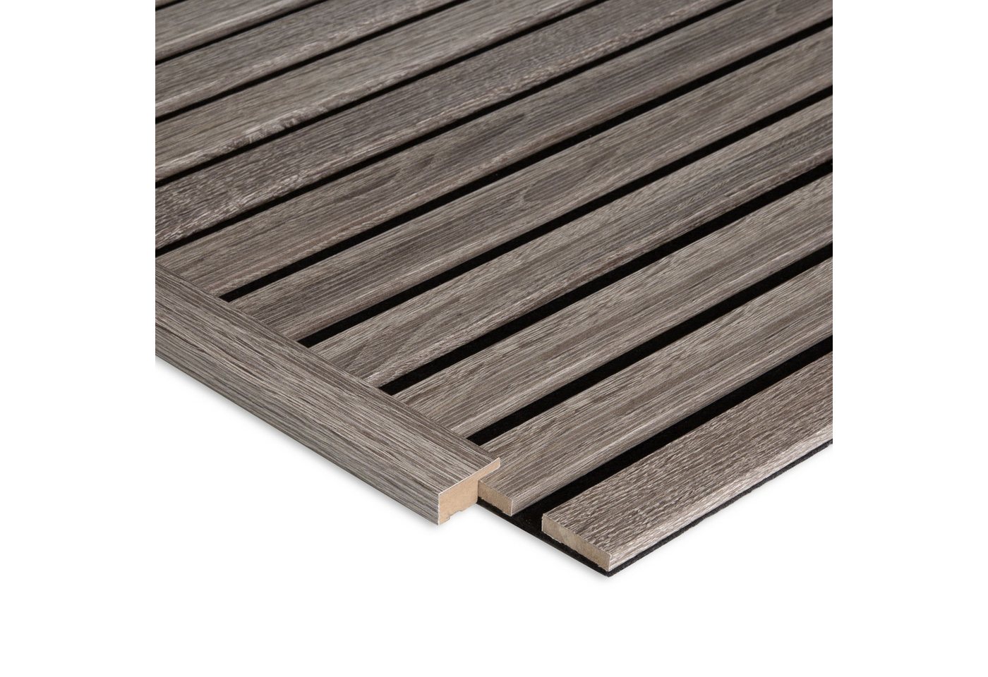 Hexim Wanddekoobjekt (Abschlussleiste 275x2,7cm passend für unsere Akustikpaneele - flexible Lamellenwand Holz MDF Wandpanelee Lamellenverkleidung Wandverkleidu – Bild 3 von 4