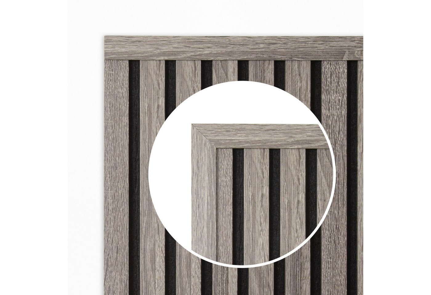 Hexim Wanddekoobjekt (Abschlussleiste 275x2,7cm passend für unsere Akustikpaneele - flexible Lamellenwand Holz MDF Wandpanelee Lamellenverkleidung Wandverkleidu – Bild 4 von 4