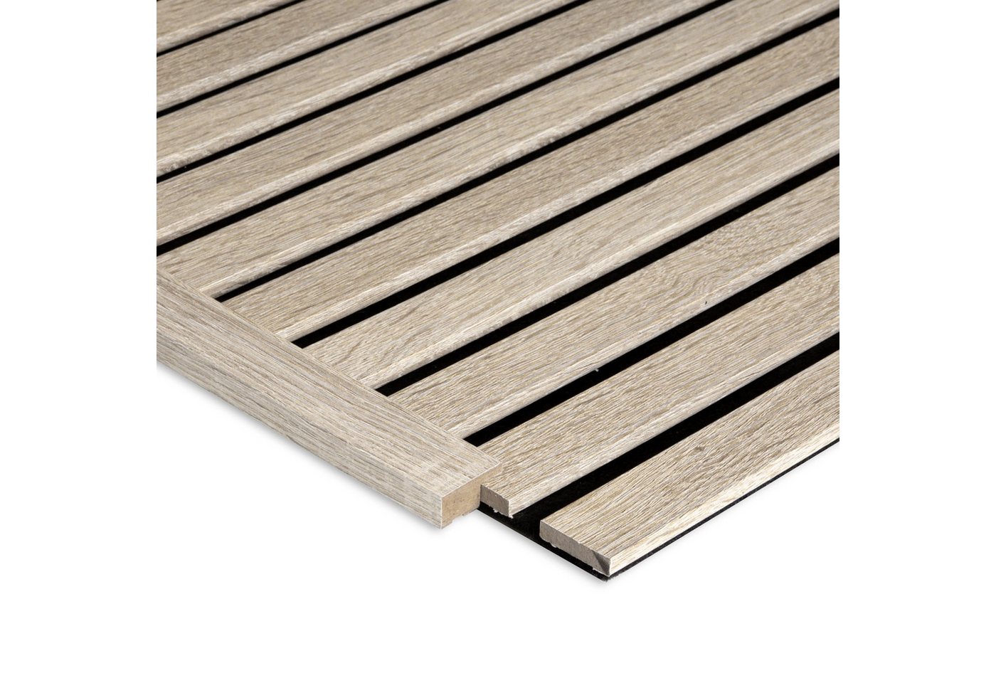 Hexim Wanddekoobjekt (Abschlussleiste 275x2,7cm passend für unsere Akustikpaneele - flexible Lamellenwand Holz MDF Wandpanelee Lamellenverkleidung Wandverkleidu – Bild 3 von 4