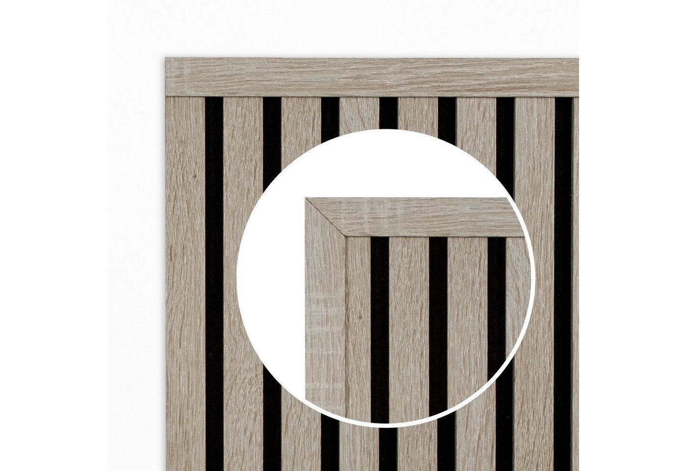 Hexim Wanddekoobjekt (Abschlussleiste 275x2,7cm passend für unsere Akustikpaneele - flexible Lamellenwand Holz MDF Wandpanelee Lamellenverkleidung Wandverkleidu – Bild 4 von 4