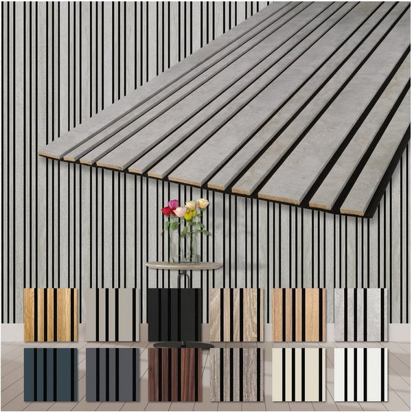 Hexim Wandpaneel, BxL: 60x278 cm, (Akustikpaneele 278x60cm Holz Mila - flexible Holzpaneele Platten Wanddeko Wand Kombipaneel Wandverkleidung Schalldämmung Akus