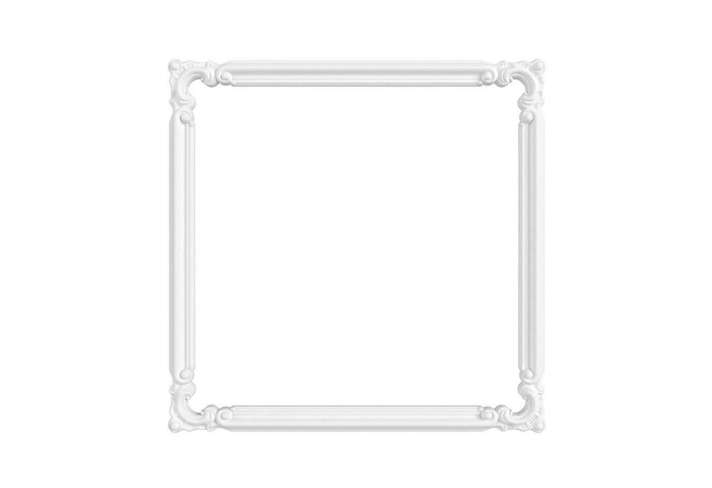 Hexim Zierleiste, 2 Ecken, HEXIM Eckstück aus PU-Polyurethane - extrem widerstandsfähig, schneeweiß & modern (2 Stück HCR502-3) Stuckleiste Segment Eckstück Eck – Bild 3 von 5