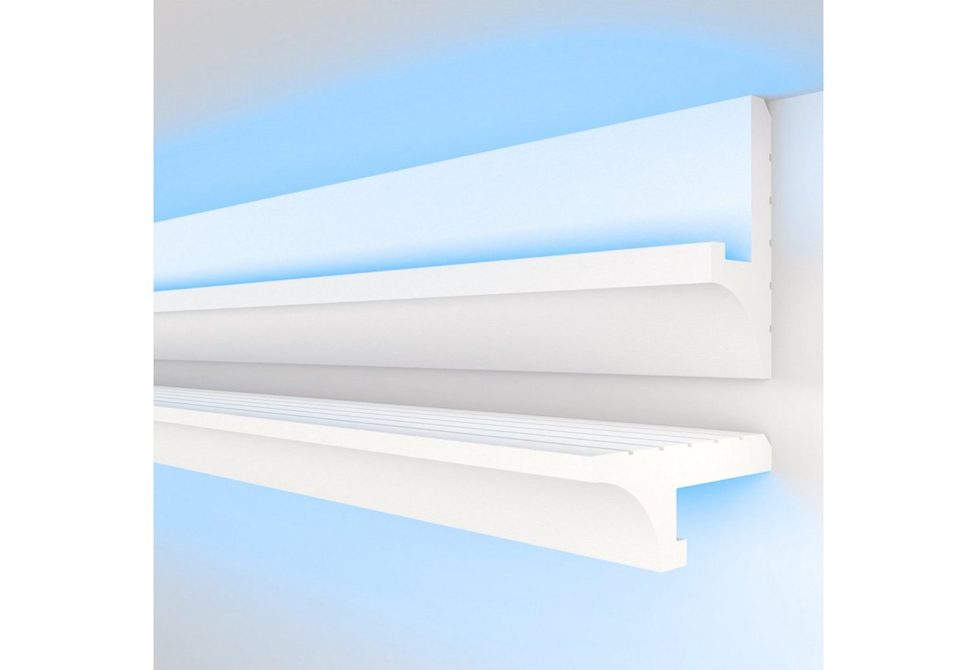 HEXIMO Eckprofil (LED-Schattenfugenprofil Stuckleisten, indirekte Beleuchtung XPS Styropor-Trockenbau-Deckenschattenfugenprofil Trockenbau-Schattenfuge (30,6 Me – Bild 3 von 5