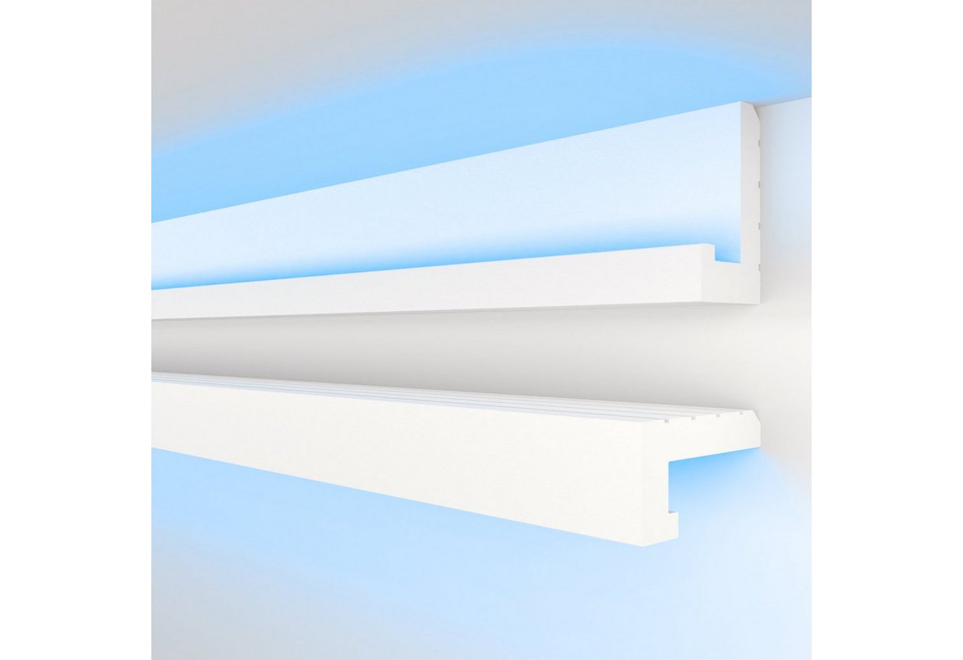 HEXIMO Eckprofil (LED-Schattenfugenprofil Stuckleisten, indirekte Beleuchtung XPS-Styropor-Trockenbau-Deckenschattenfugenprofil Trockenbau-Schattenfuge (1,7 Met – Bild 3 von 5