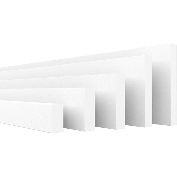 HEXIMO Stuckleiste, 10.2 Meter / 6 Leisten, Flachleisten, XPS Styropor Trockenbau Flachleisten für Wand Deckenabschlussleiste Dekorbau Deckenstuck (10.2 Meter H