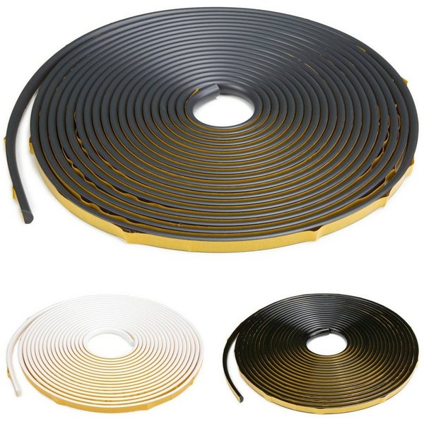 HEXIMO Zierleiste, Anthrazit, Flexible Zierleiste (12 x 6 mm) selbstklebend in anthrazit aus PVC - Dichtung für Küchen Herd Arbeitsplatten Waschbecken Badewanne