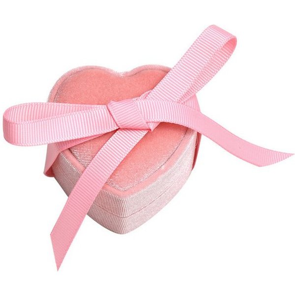 Hey Happiness Schmuckkasten Geschenkbox Herzform Schmucketui für Ring und Ohrstecker, Ringschachte, Damenschmuck Aufbewahrung Ringbox aus Samt