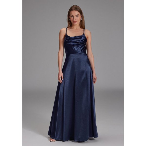 Hey Kyla Abendkleid - Satin-Abendkleid mit Gehschlitz Taillierter Schnitt mit ausgestelltem Rockteil