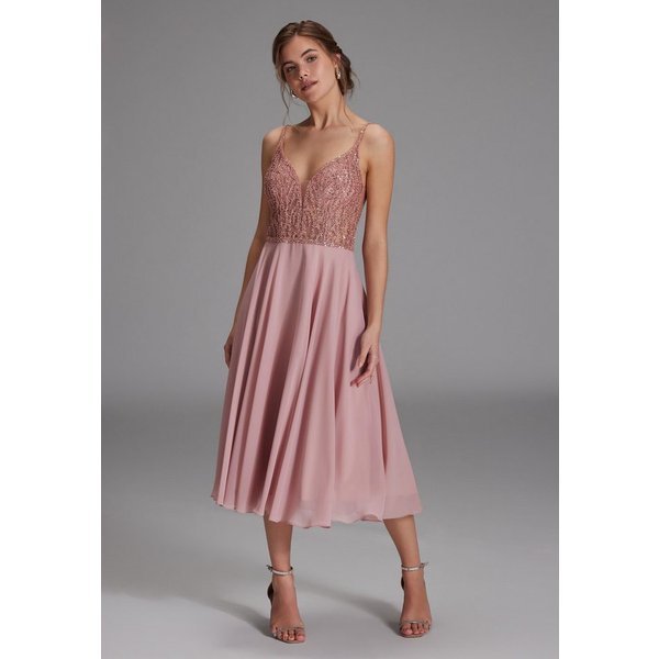 Hey Kyla Cocktailkleid - Cocktailkleid aus Materialmix Taillierter Schnitt mit ausgestelltem Rockteil