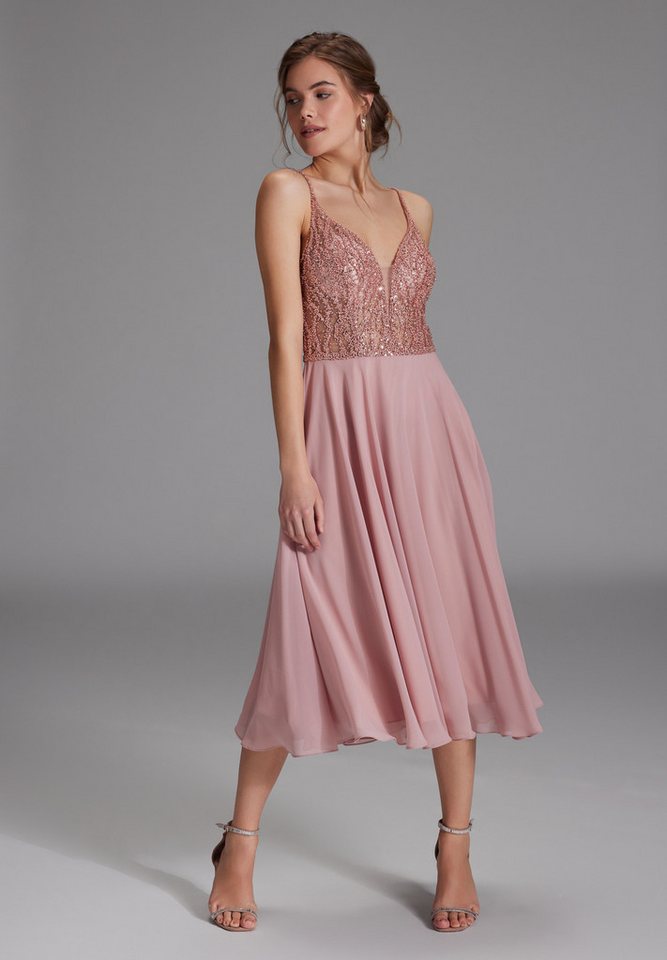 Hey Kyla Cocktailkleid - Cocktailkleid aus Materialmix Taillierter Schnitt mit ausgestelltem Rockteil – Bild 5 von 5