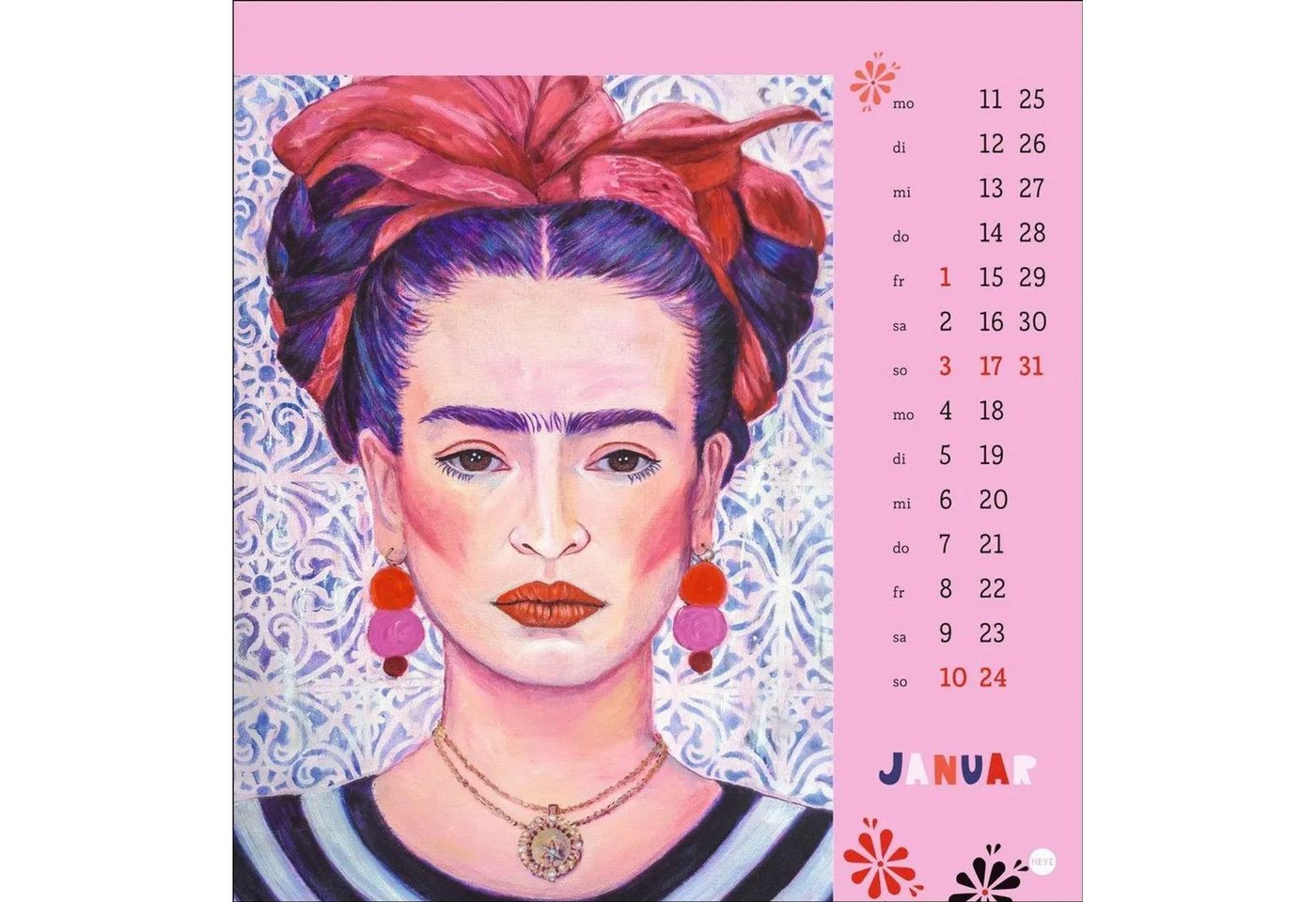 HEYE Kunstkalender Frida Postkartenkalender 2027 – Bild 3 von 5