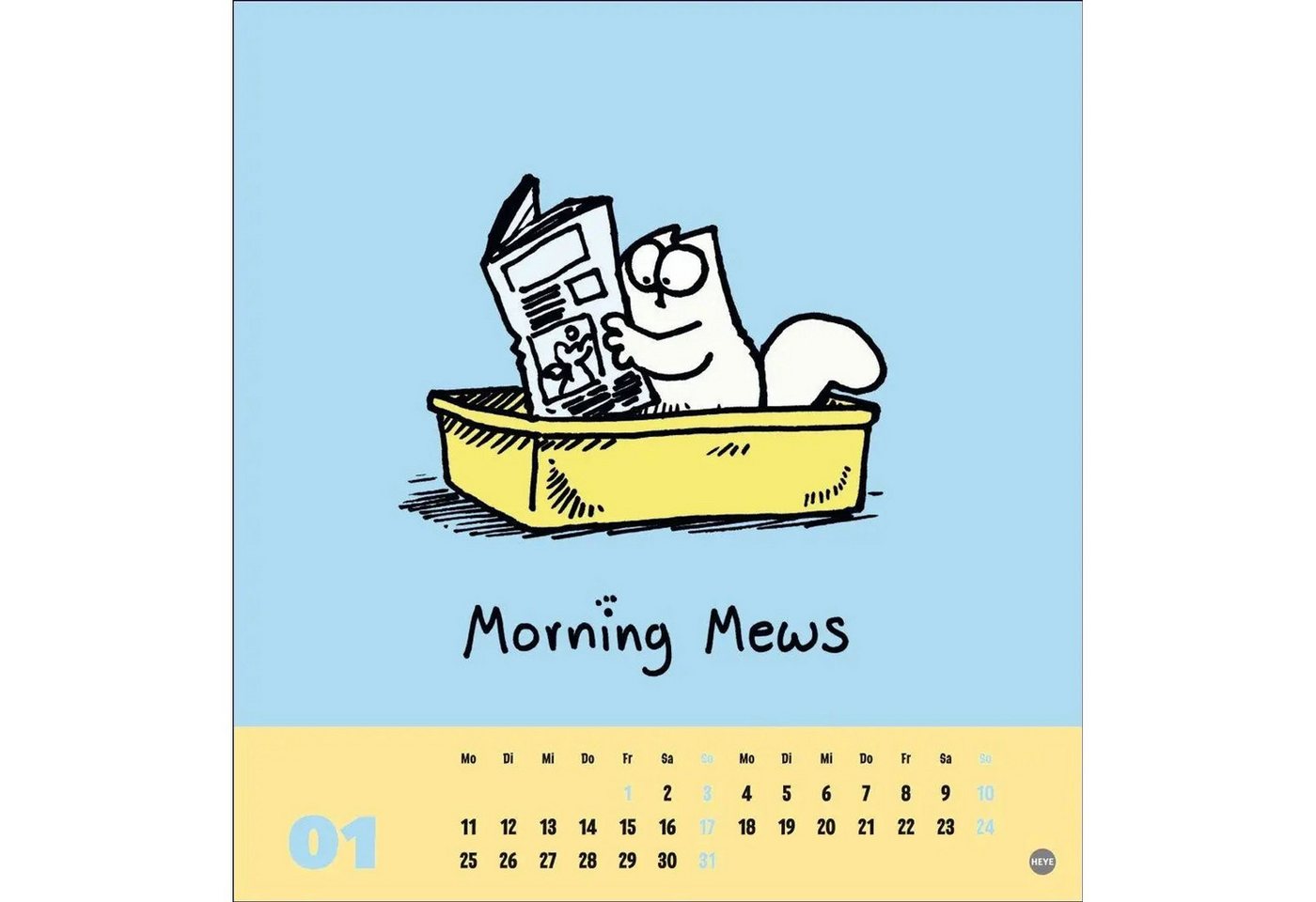 HEYE Monatskalender Simons Katze Postkartenkalender 2027 – Bild 3 von 5