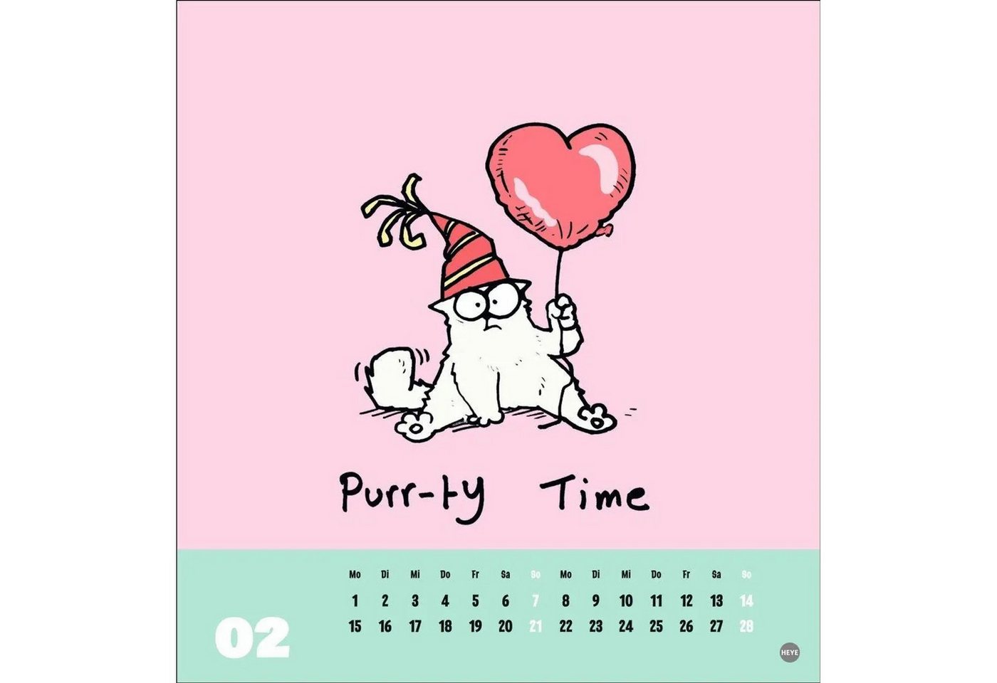 HEYE Monatskalender Simons Katze Postkartenkalender 2027 – Bild 4 von 5