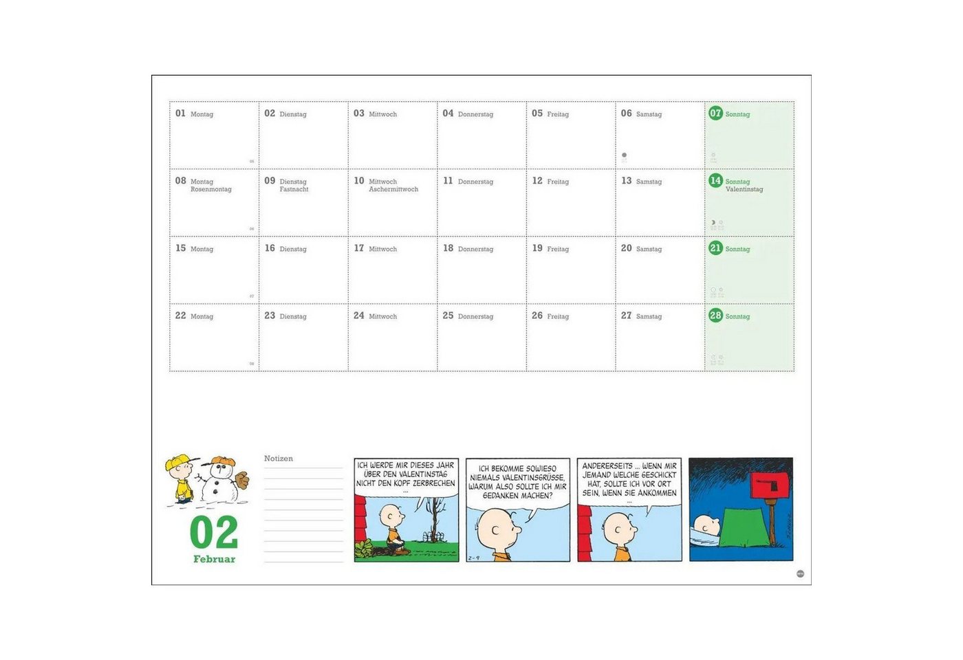 HEYE Wandkalender Peanuts Monatsplaner 2027 – Bild 3 von 5