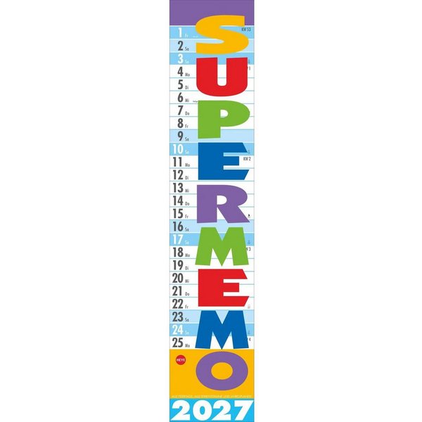 HEYE Wandkalender Supermemo Kalender 2027