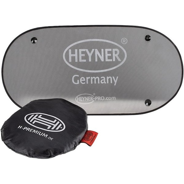 HEYNER Autosonnenschutz Auto-Sonnenschutz 100 x 50 cm Autofenster UV Schutz Saugnäpfe, 50 x 1 cm
