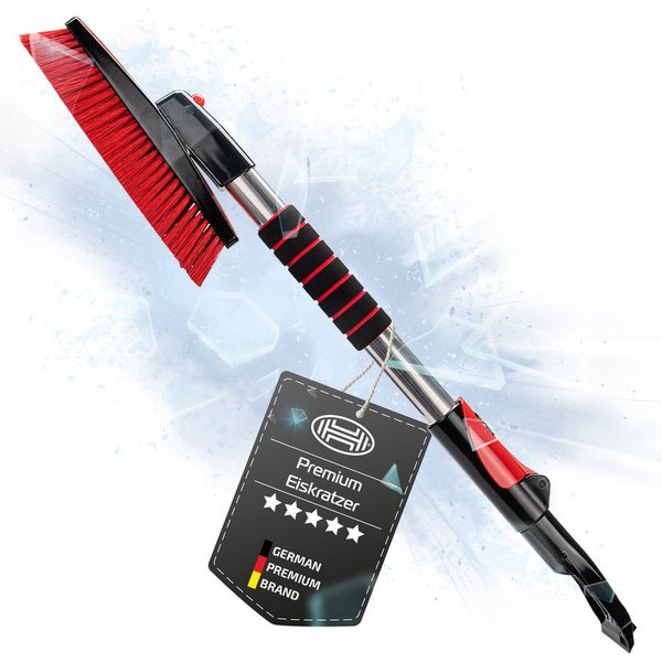 HEYNER Eiskratzer Teleskop-Schneebesen 77-108 cm mit 9 cm Eiskratzer und 360°-Kopf
