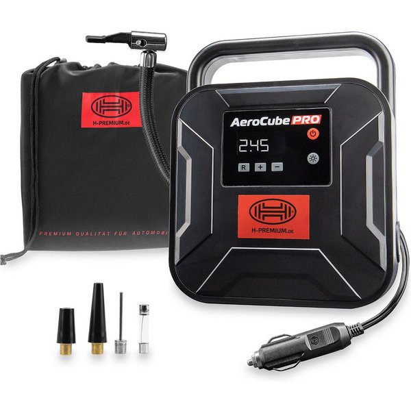 HEYNER Kompressor Luftkompressor 12 V 120 W 35 L/min 10 bar mit Auto-Stopp LCD, 120 W, max. 10 bar, 1-tlg.