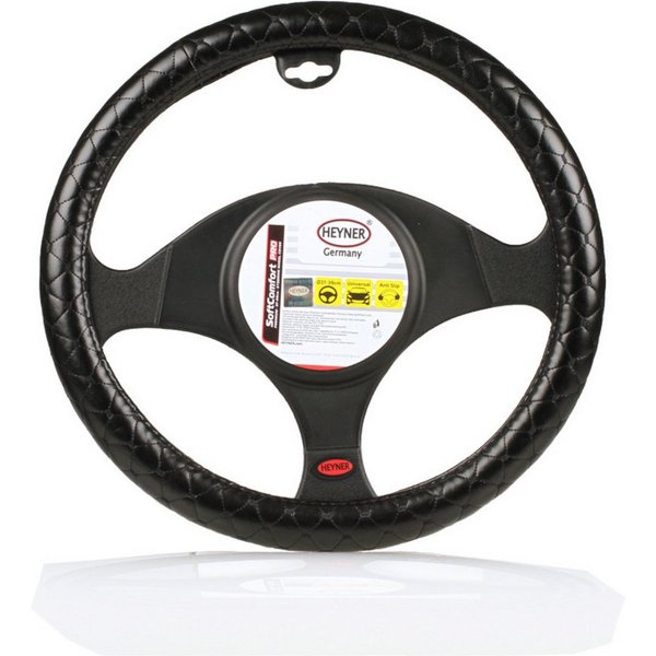 HEYNER Lenkradbezug Lenkradhülle Auto 37–39 cm, schwarz, rutschfest mit, (1-tlg)