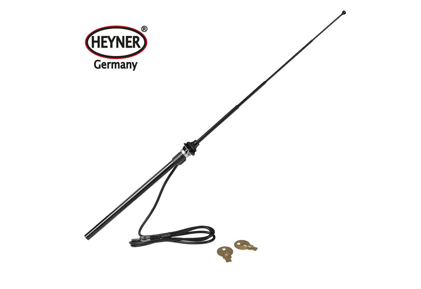 HEYNER Teleskopantenne Aerial Teleskop PRO Autoantenne Stabantenne Universal Autoradio-Ersatzantennenstab (AM/FM) – Bild 4 von 5