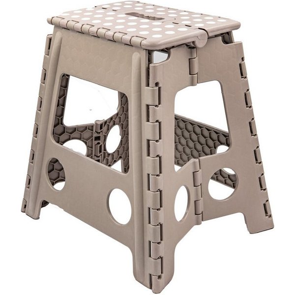 HH-Haushalt Klapptritt XL Klapphocker, Klapptritt, Tritthocker Caramel H 40cm bis 150KG