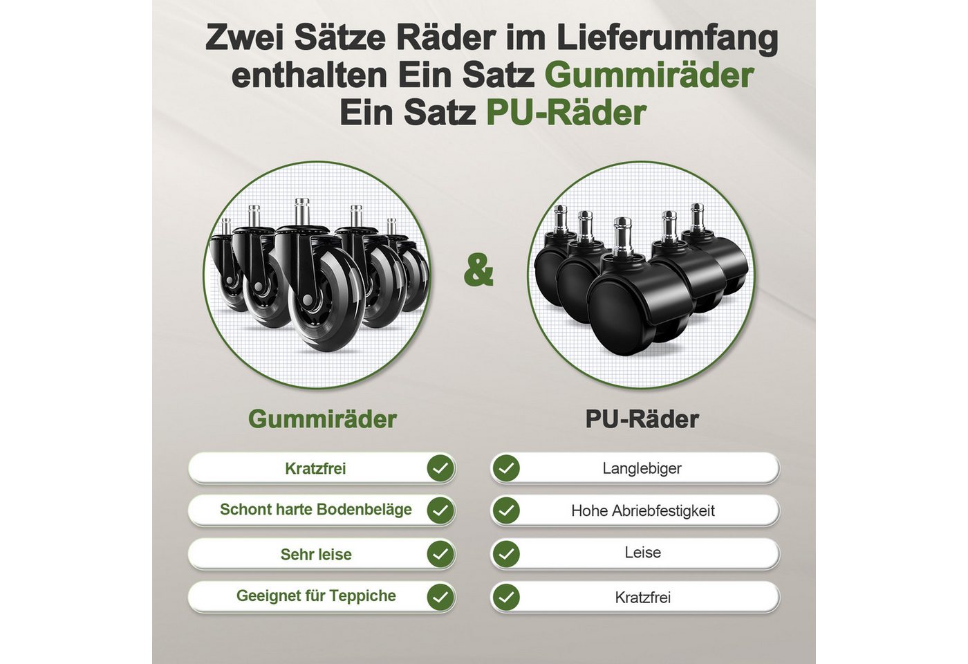 Hiazurm Bürostuhl Bürostuhl, Schreibtischstuhl mit 5D-Lendenwirbelstütze und Kopfstütze (Drehstuhl, Chefsessel Wippfunktion 90°-135°,90° Klappbare Armlehnen,lei – Bild 2 von 5