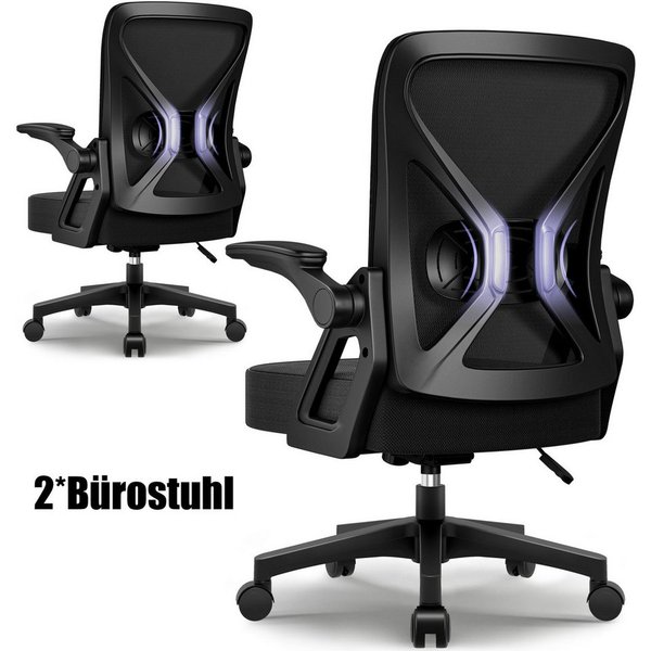 Hiazurm Bürostuhl Bürostuhl,Chefsessel aus Mesh,Ergonomischer Schreibtischstuhl (Verstellbarer Armlehnen, Lendenwirbelstütze,Drehstuhl Wippfunktion,Atmungsaktiv