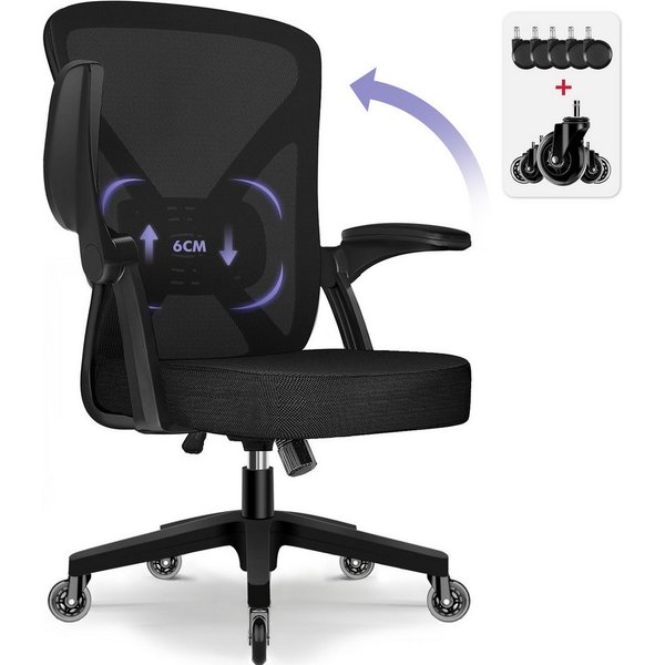 Hiazurm Bürostuhl Bürostuhl,Chefsessel aus Mesh,Ergonomischer Schreibtischstuhl (Verstellbarer Armlehnen, Lendenwirbelstütze,Drehstuhl Wippfunktion,Atmungsaktiv