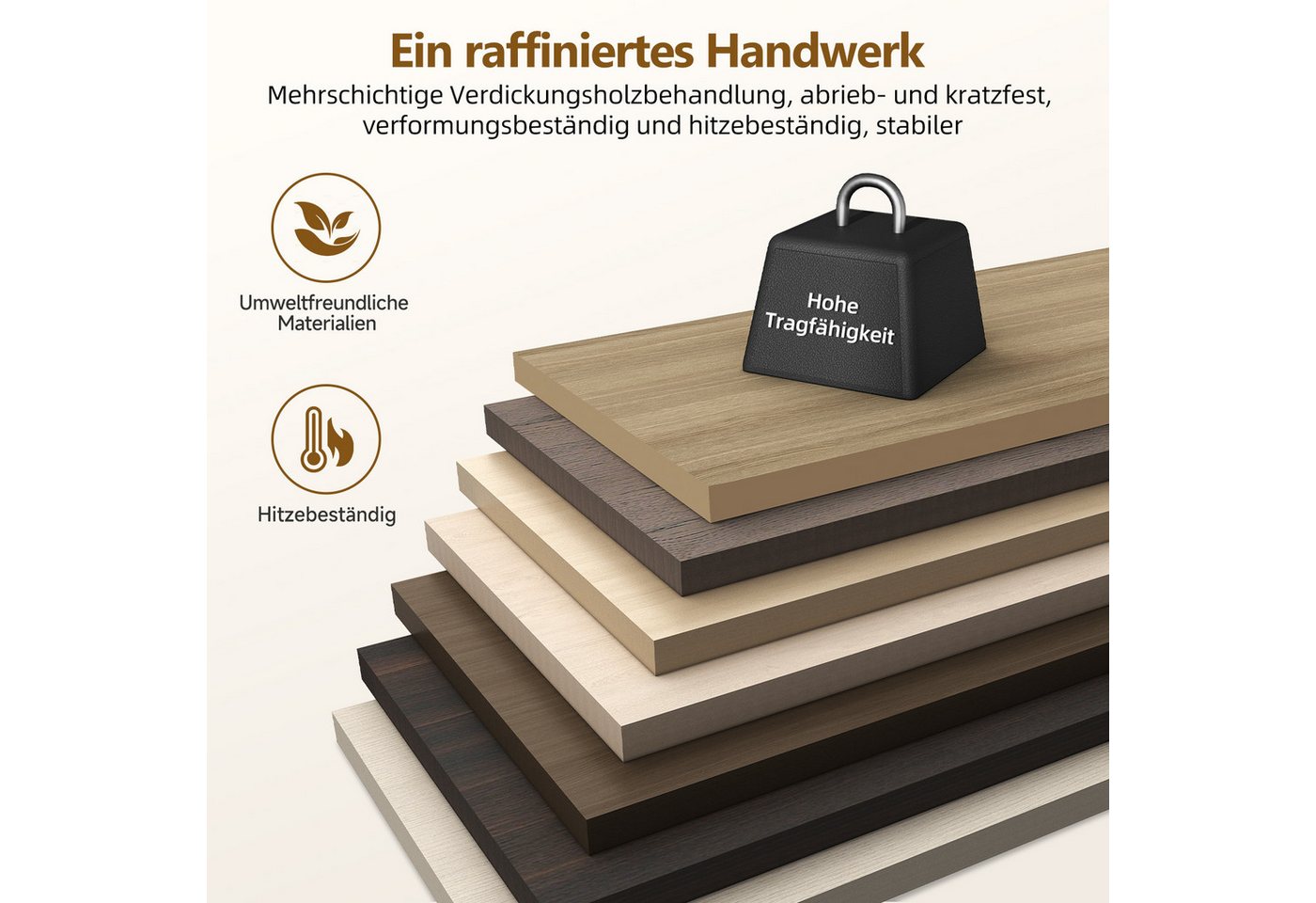 Hiazurm Couchtisch Couchtisch 2er Set mit Marmormuster, Kaffeetisch, Beistelltisch (Satztisch für Wohnzimmer & Büro & Schlafzimme & Balkon, 2er Set), 70x45cm+50 – Bild 2 von 5