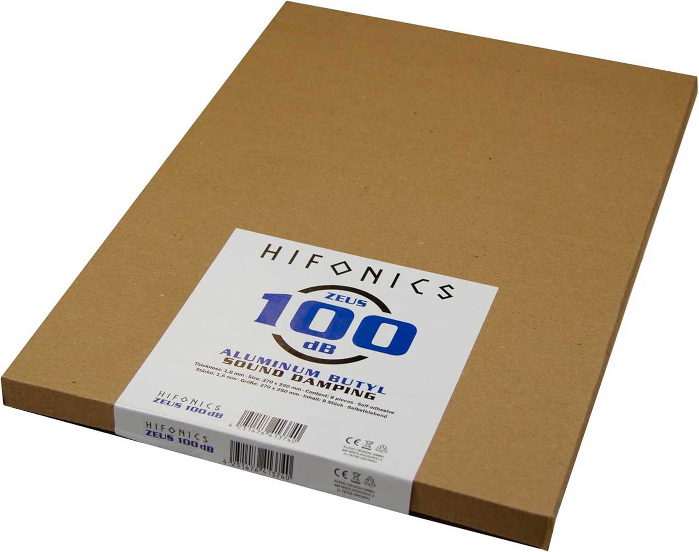 Hifonics Dämmplatte ZEUS100db Dämmmaterial selbstklebend AluButyl 1,6mm – Bild 2 von 2
