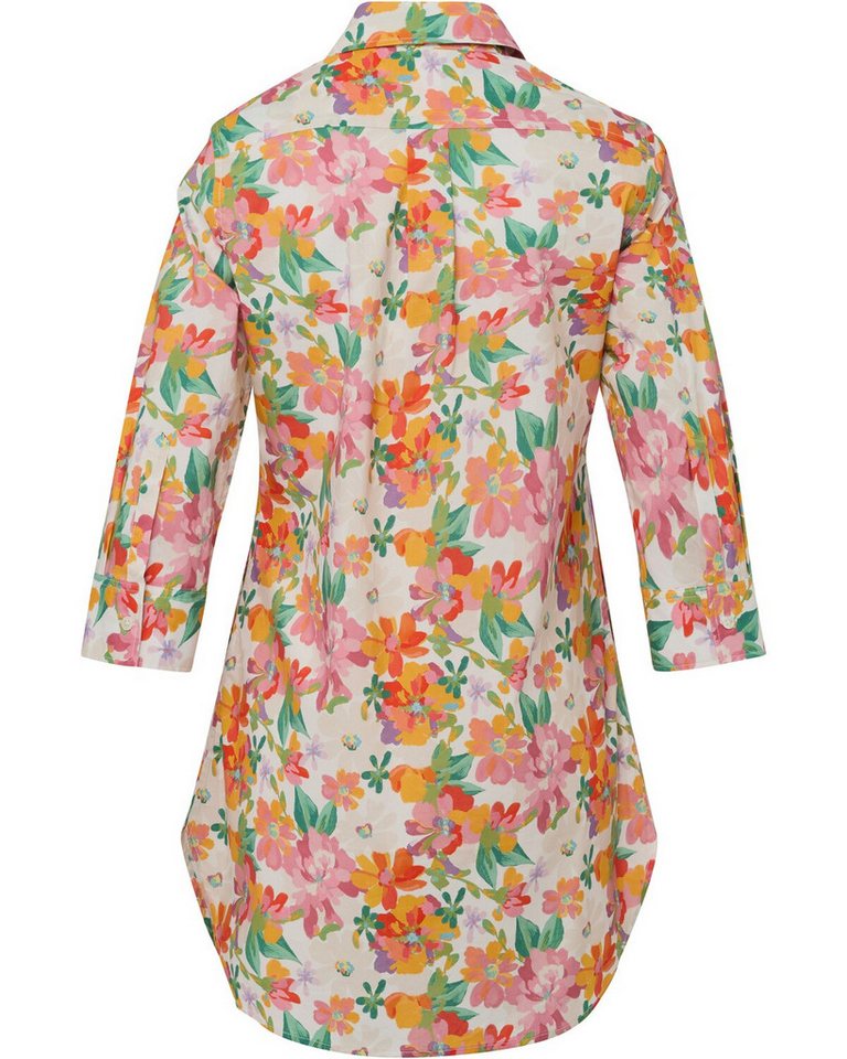 Highmoor Hemdbluse Lange Leinenbluse mit Blumenmuster – Bild 2 von 4