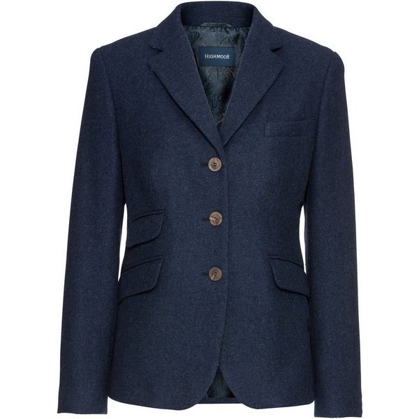 Highmoor Jackenblazer Tweedblazer mit Lodenkontrast