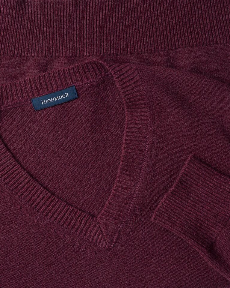 Highmoor Strickpullover V-Pullover aus Lambswool – Bild 3 von 5