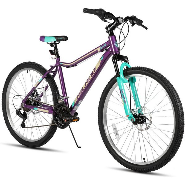 HILAND Mountainbike 26/27,5 Zoll Fahrrad für Erwachsene, MTB für Männer und Frauen, Mit Aluminium Rahmen, 18 Gang,Doppelscheibenbremse Federgabel