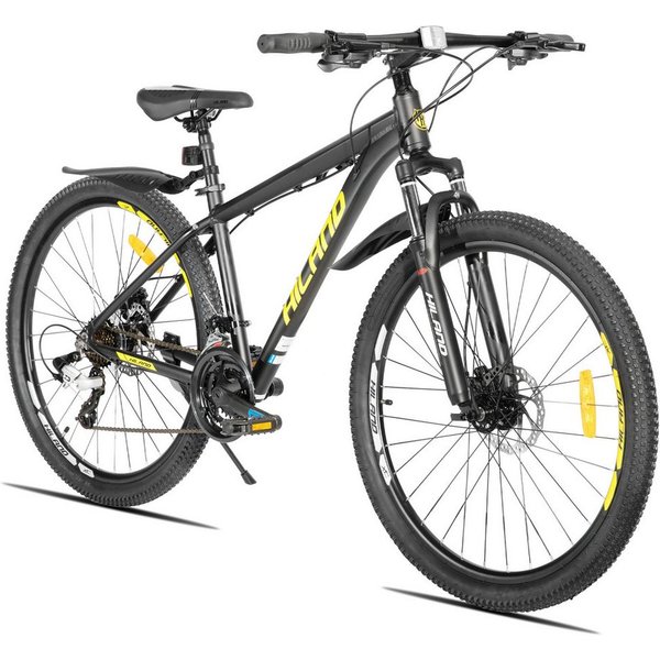 HILAND Mountainbike 27,5 Zoll Offroad‑MTB hydraul. Scheibenbremsen 24‑Gang‑Alu für Trails, 24 Gang, 24 Gänge, leichter Aluminiumrahmen, hydraulische Scheibenbre