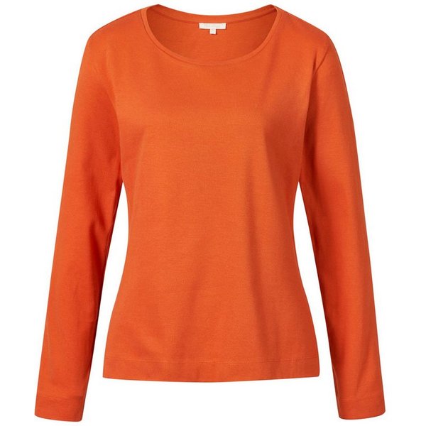 Himalaya Clothing Langarmshirt Basic Damen Shirt langarm "Alma" aus Feinrippjersey in Bio-Baumwolle Elegantes Longsleeve mit hohem Tragekomfort