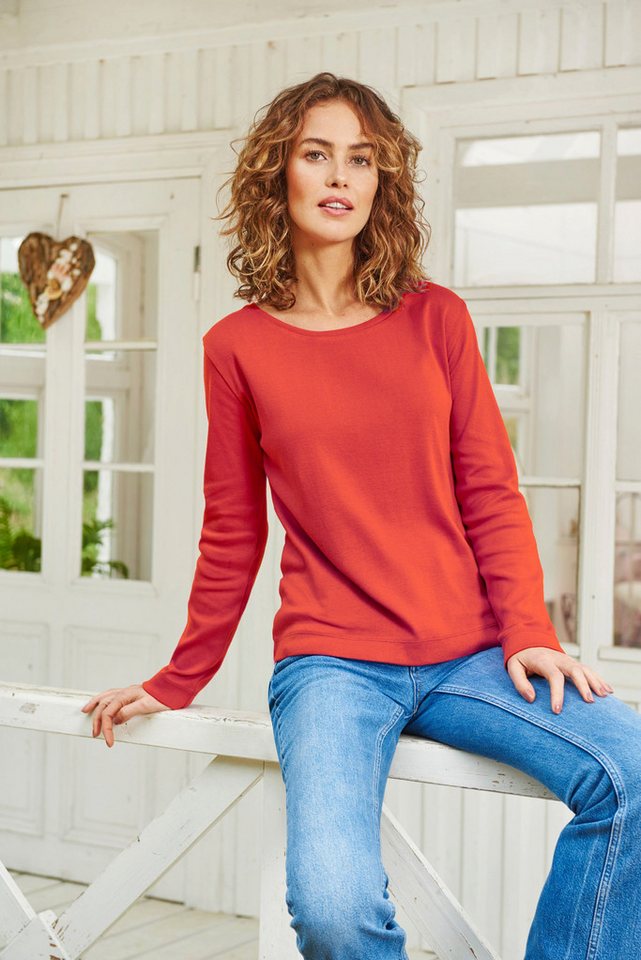 Himalaya Clothing Langarmshirt Basic Damen Shirt langarm "Alma" aus Feinrippjersey in Bio-Baumwolle Elegantes Longsleeve mit hohem Tragekomfort – Bild 3 von 3