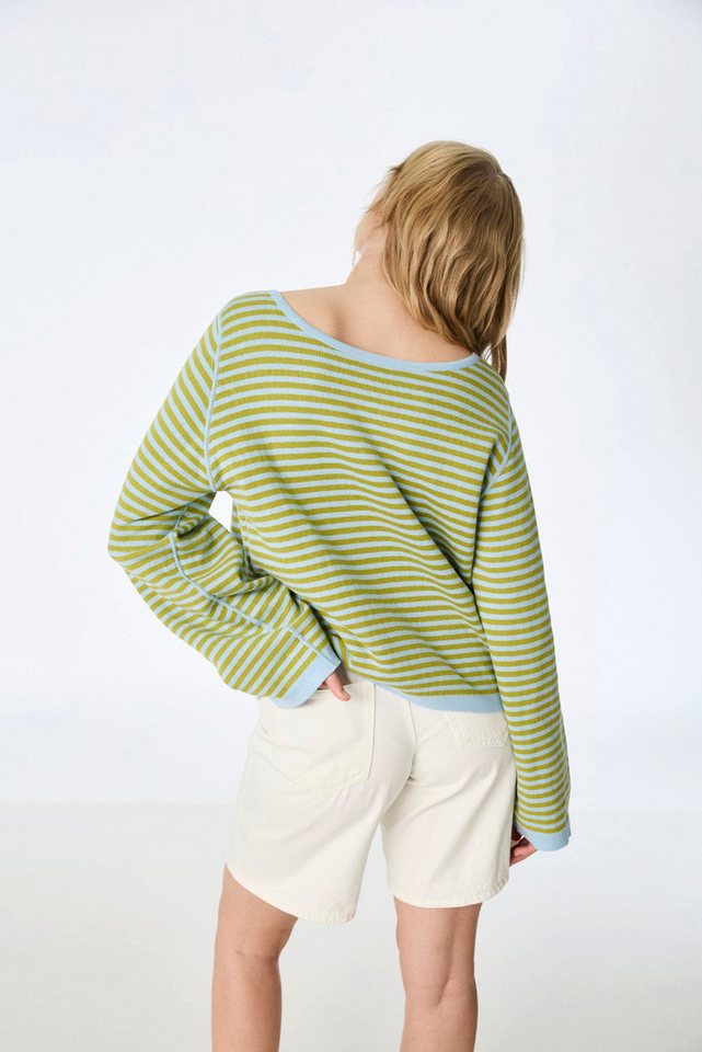 Himalaya Clothing Strickpullover Oversize Pullover Damen beidseitig tragbar - Weicher Jacquardpullover Wende-Sweater aus hochwertiger Bio-Baumwolle – Bild 3 von 5