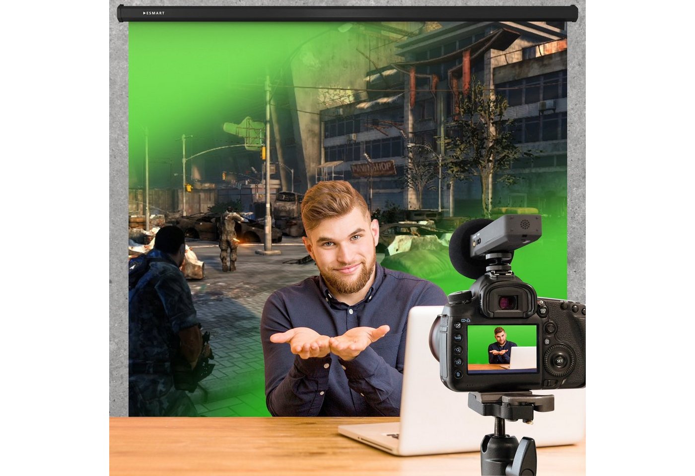 ESMART Hintergrundsystem ESMART Germany Greenscreen, Expert Greenscreen – Bild 2 von 4