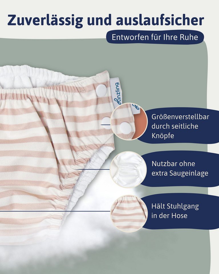 Hinzling Schwimmwindel Nachhaltig, Auslaufsicher – Schwimmwindel Baby – Made in Europe – Bild 2 von 3
