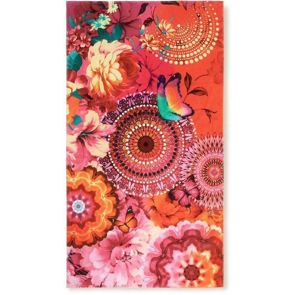 hip Strandtuch Ziva, Frotteevelours (1-St), Baumwolle, Velours, 100x180, Weich, Strand, Erwachsen, Mandala, Bunt