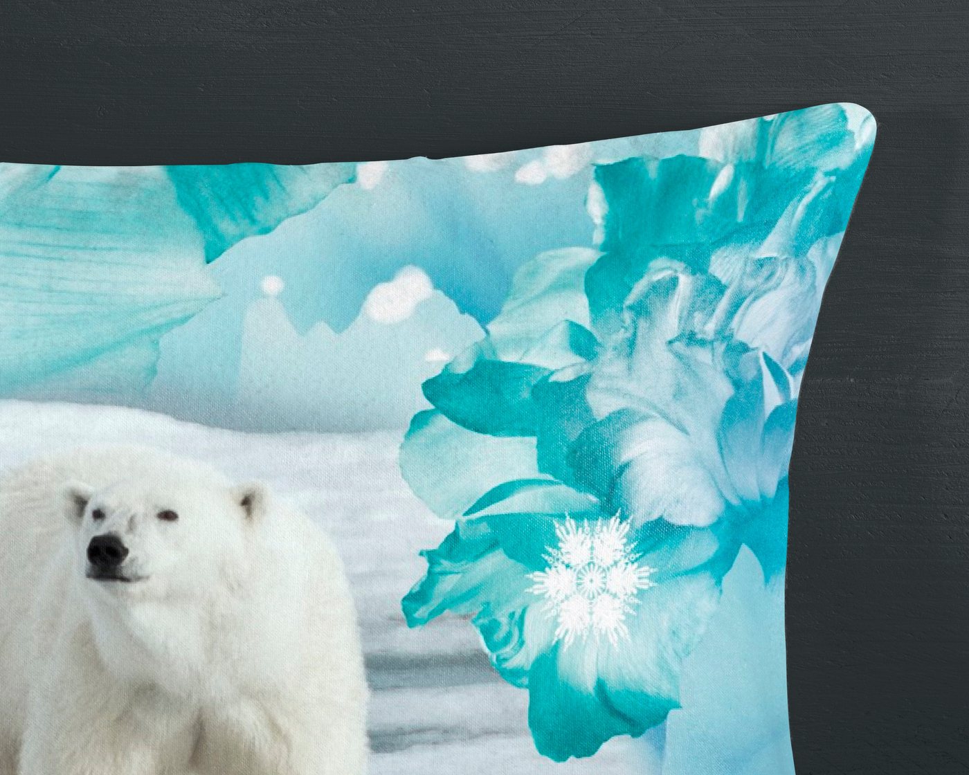 hip Wendebettwäsche Seppo, Biber, Flanell, 2 teilig, Biber, 135x200, Warm, Weich, Wendeoptik, Reißverschluss, Winter, Blau – Bild 4 von 5