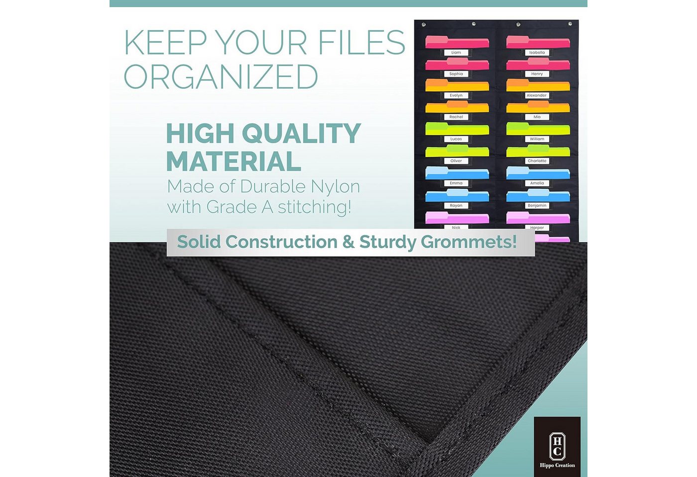 Hippo Creation Organizer Heavy Duty Storage Pocket Chart für Klassenzimmer – Bild 5 von 5