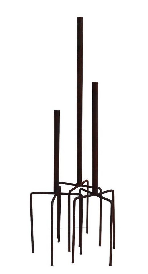 Hirsch Terracotta Gartentisch Gartenstecktisch rund Ø 41cm Höhe 59 cm stabil, massiv - stabil - schön – Bild 5 von 5
