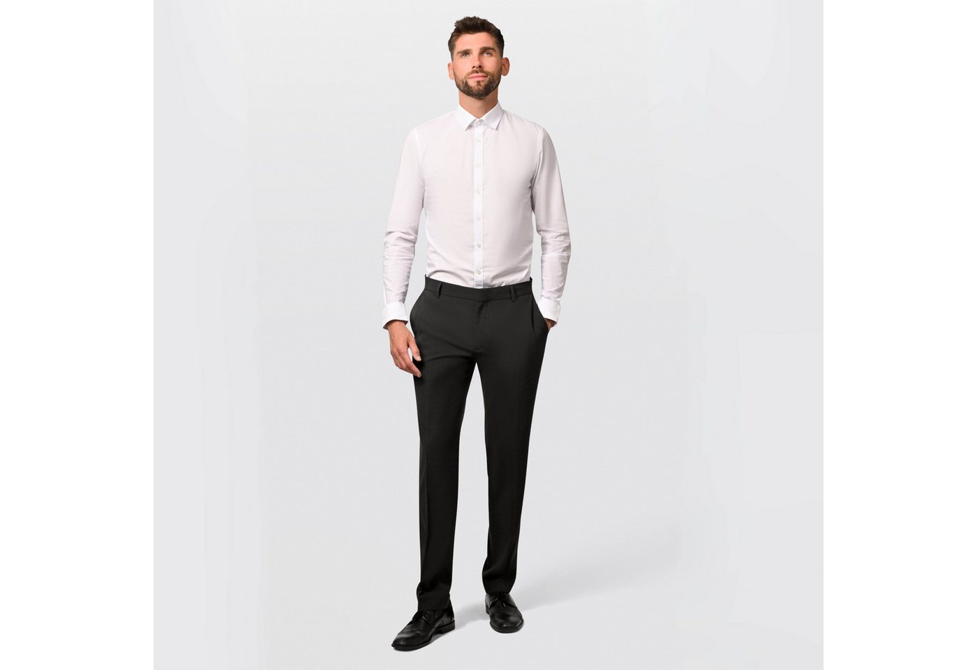 Hirschthal Anzugsakko Herren 2-Knopf Sakko oder Business Anzug mit Anzughose, Regular-Fit (Sakko und Hose in verschiedenen Größen kombinierbar) in klassischem D – Bild 2 von 5