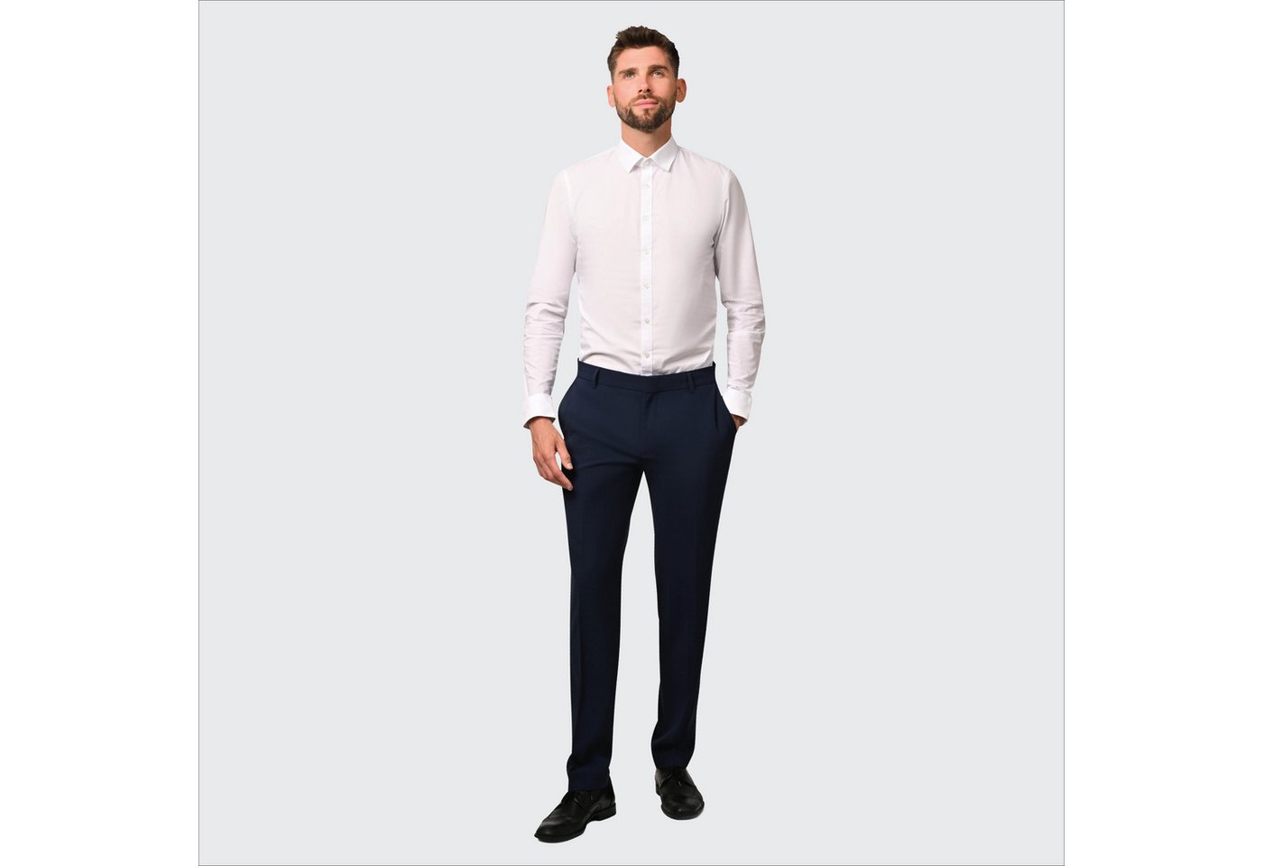 Hirschthal Anzugsakko Herren 2-Knopf Sakko oder Business Anzug mit Anzughose, Regular-Fit (Sakko und Hose in verschiedenen Größen kombinierbar) in klassischem D – Bild 2 von 5