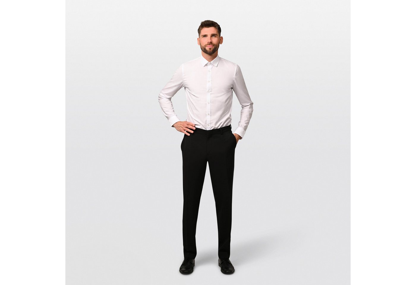 Hirschthal Anzugsakko Herren 2-Knopf Sakko oder Business Anzug mit Anzughose, Regular-Fit (Sakko und Hose in verschiedenen Größen kombinierbar) in klassischem D – Bild 2 von 5