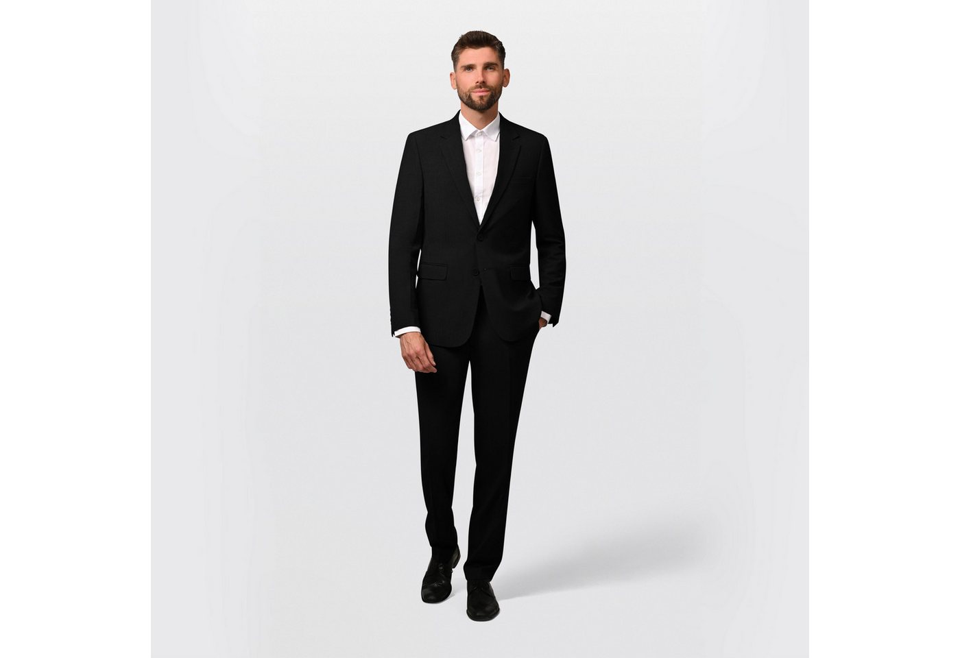 Hirschthal Anzugsakko Herren 2-Knopf Sakko oder Business Anzug mit Anzughose, Regular-Fit (Sakko und Hose in verschiedenen Größen kombinierbar) in klassischem D – Bild 4 von 5