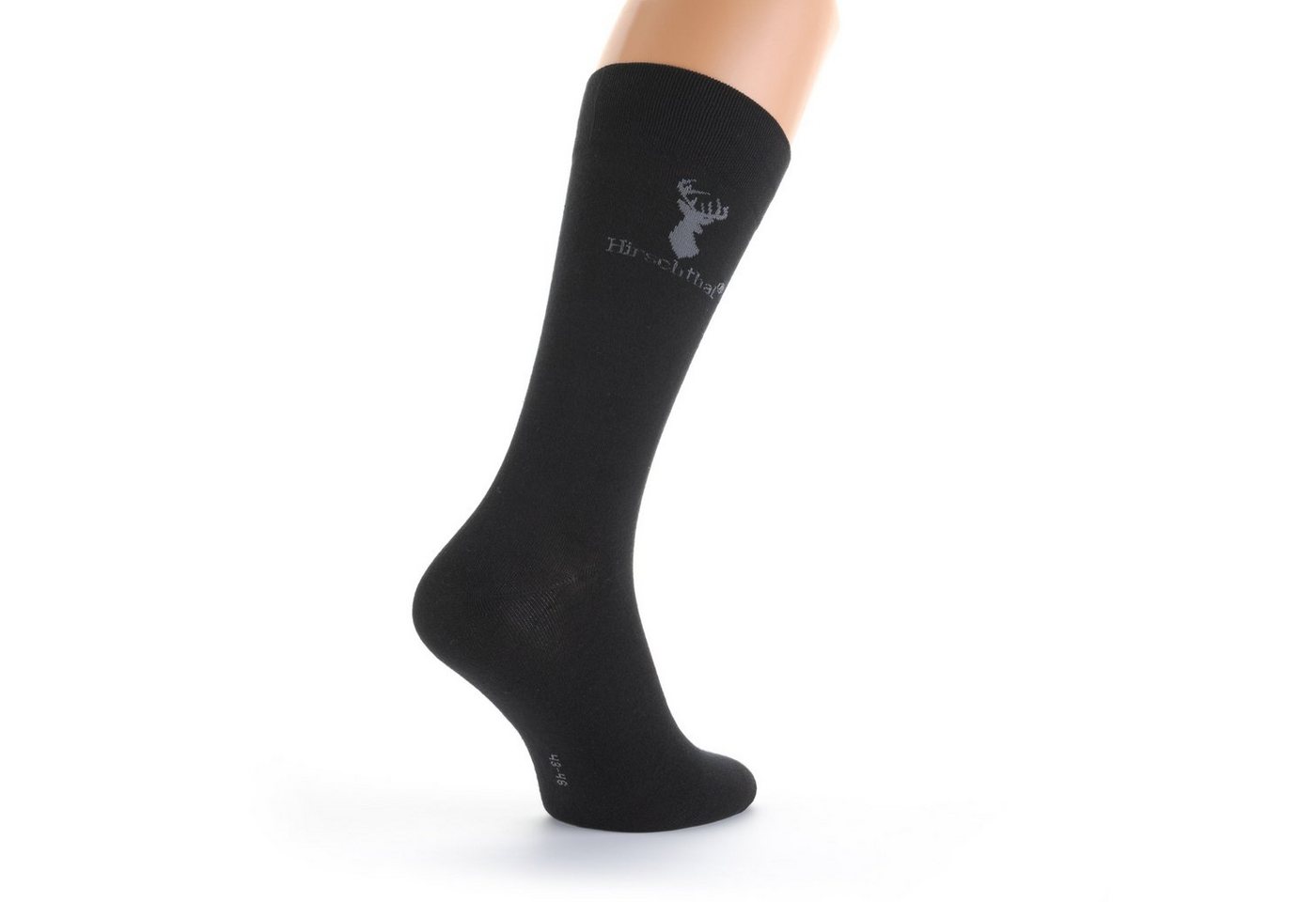 Hirschthal Businesssocken 4, 8, 12 Paar Herren Business Socken Freizeitsocken Basicsocken (Box, 4-Paar) mit klassischem eingestricktem Logoschriftzug – Bild 3 von 5